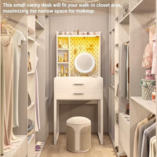 Black Vanity Desk with 4 Drawers and Charging Station O896