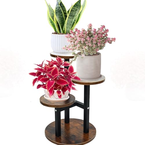3-Tier Wooden Plant Stand for Indoor Outdoor Flower Pot Display Y623