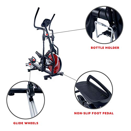 Sunny Health & Fitness Magnetic Elliptical Trainer with Tablet Holder B608
