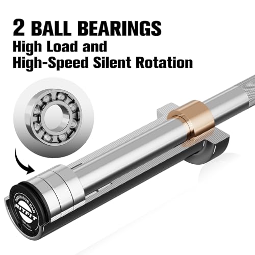 RITFIT Olympic Barbell 4ft/6ft 2 Inch Weight Bar for Strength Training, 500lbs Capacity F369