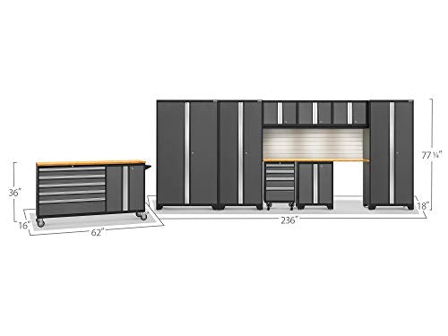 NewAge Products Bold Series Gray 10 Piece Garage Cabinets S1630
