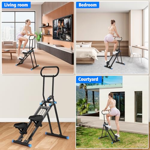 Folding Stair Stepper with Adjustable Handlebar for Home Gym G4022