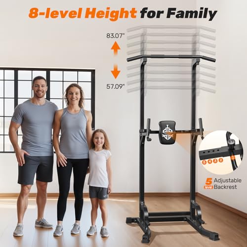 Sportsroyals Pull Up Bar Dip Station Power Tower Home Gym Strength Training Equipment R739989