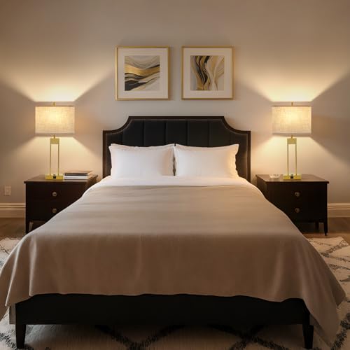 25.5'' Nightstand Lamps Set of 2 with USB, 3 Colors for Bedroom E985629