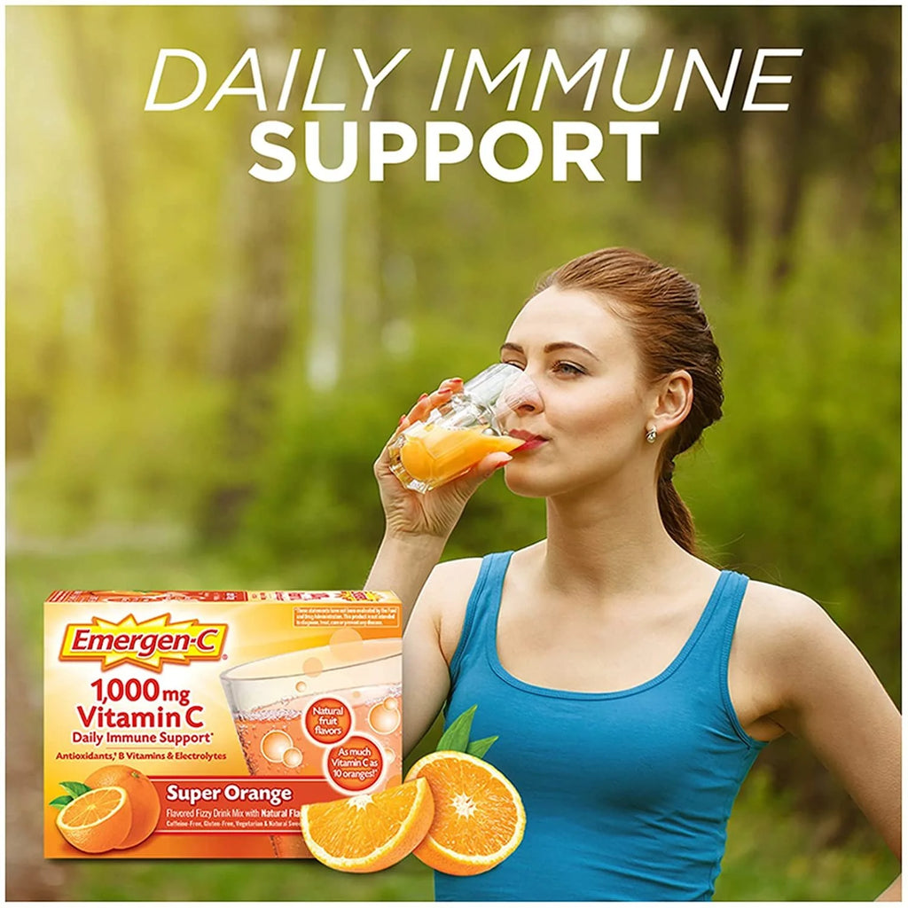Emergen-C 1000mg Vitamin C Powder, Super Orange, 60 Ct R534568