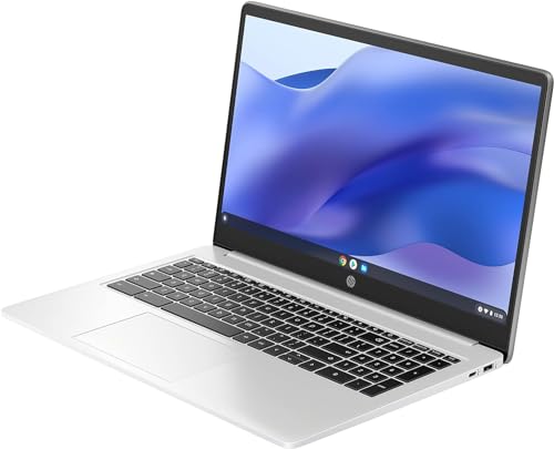 HP 15.6 HD Premium Chromebook, Intel Celeron, 8GB RAM, 64GB SSD, Chrome OS, Arctic Silver V28525