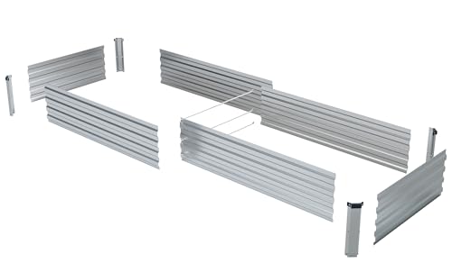 Galvanized Raised Garden Bed 8x4x1FT for Vegetables Outdoor T41136