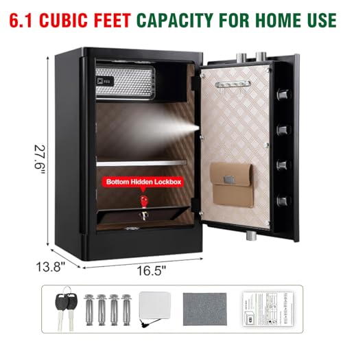 TC80 7.2 Cu Ft Biometric Home Safe Fireproof Waterproof T9440