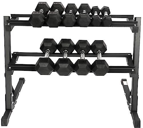 Rubber Coated Hex Dumbbell Weight Set R443