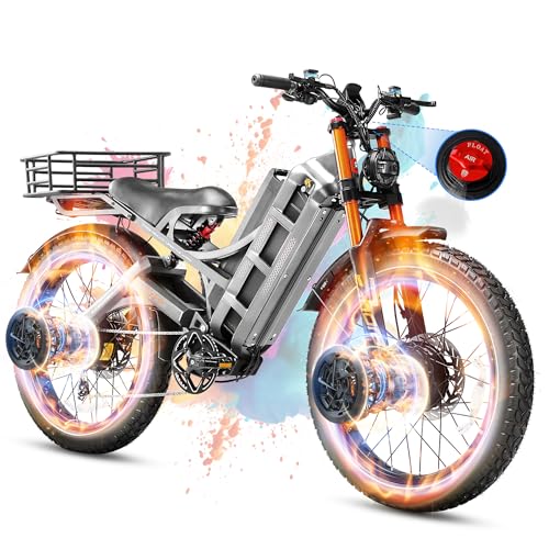 Romeo Pro 3 Electric Bike for Adults 5000W Dual Motor 60V 80Ah Fat Tire Full Suspension I27752