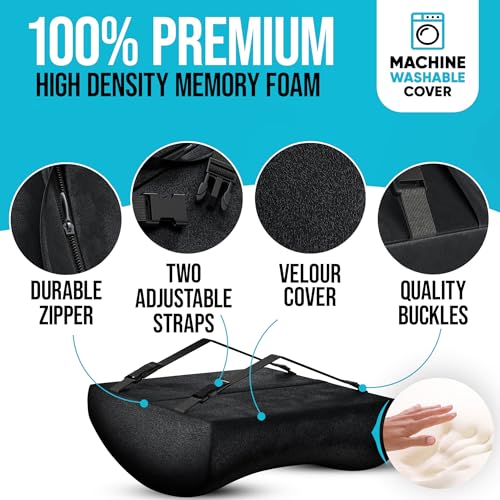 FORTEM Office Chair Cushion and Back Support, Memory Foam Lumbar Pillow, Non Slip, XL V440