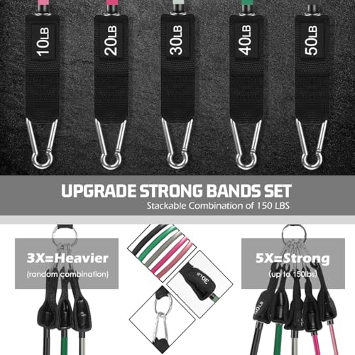 VEICK Resistance Bands with Handles for Home Workout O75059
