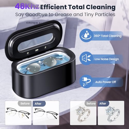 Ultrasonic Jewelry Cleaner 48kHz 12oz with Digital Timer V169663