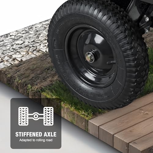 BIG RED Heavy Duty ATV Trailer Steel Dump Cart 450lbs 10 cu.ft Z28713