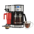Hamilton Beach 49933 12 Cup Programmable Drip Coffee Maker & Single Serve Machine, Glass Carafe, White A63501