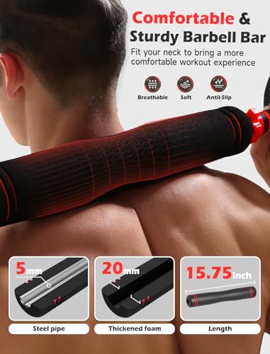 Adjustable Dumbbells 2-in-1 Set with Barbell & Kettlebell, 20-90lbs for Home Gym N35170