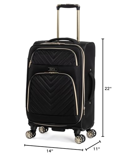 Kenneth Cole REACTION Chelsea Chevron Quilted Luggage, Black, 24-Inch V572