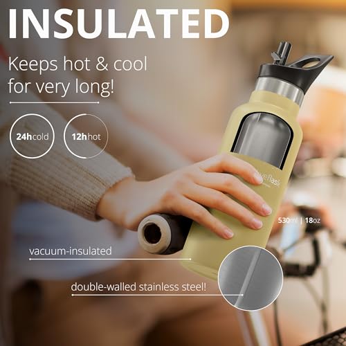 Active Flask 18/32 oz Stainless Steel Insulated Water Bottle with Straw P203