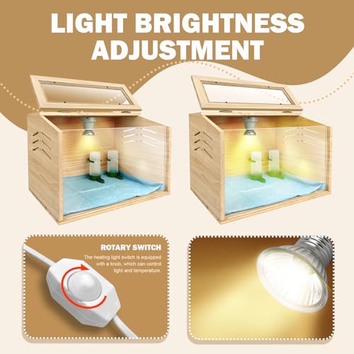 Chicken Brooder Box for Chicks, Small Coop, 15.7 x 12 x 12 inches P7487