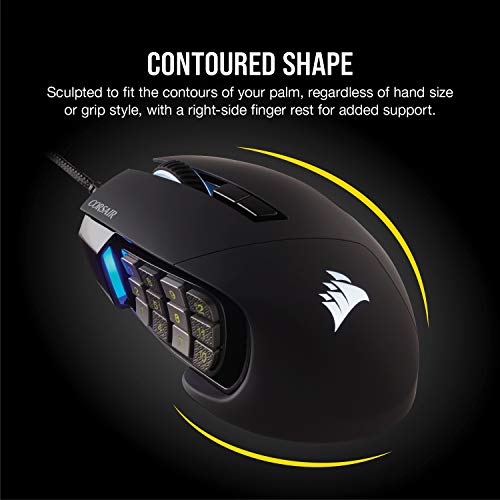 Corsair SCIMITAR RGB ELITE Gaming Mouse, 18,000 DPI, Black F130136