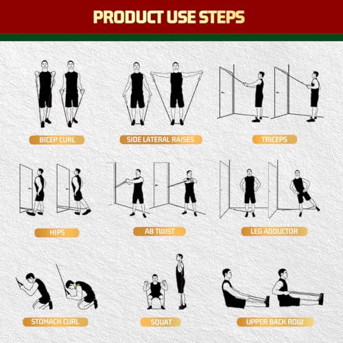 VEICK Resistance Bands with Handles for Home Workout O75059