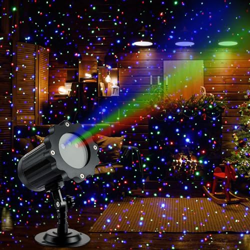 JACKYLED Halloween Christmas Projector Light, Outdoor 2-in-1 with Remote, IP65 Waterproof E20896