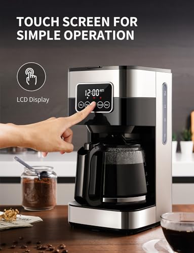SHARDOR 10-Cup Programmable Coffee Maker, Silver D50484