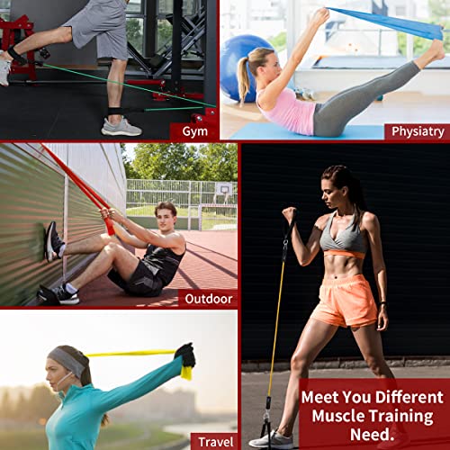 VEICK Resistance Bands with Handles for Home Workout O75059