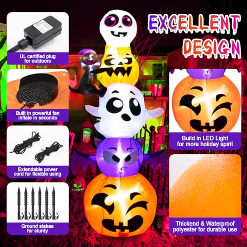 Meland Halloween Inflatable 8FT Outdoor Decorations with LED Light L6475
