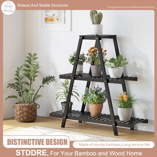 Bamboo 3 Tier Plant Stand Indoor Outdoor G488