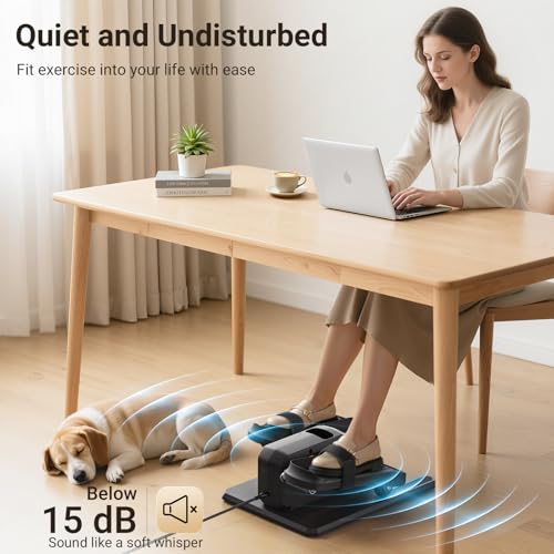 Under Desk Elliptical Machine for Home Office, Quiet Electric Seated Pedal Exerciser V66123