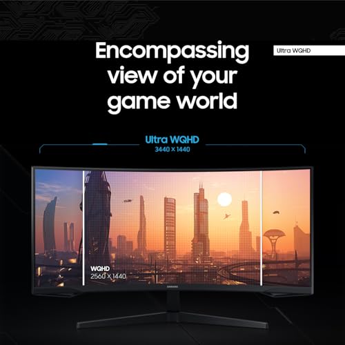 Samsung 34" Odyssey G5 Ultra-Wide Gaming Monitor, 1000R Curved, WQHD, 165Hz J415