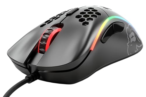 Glorious Model D Wired Gaming Mouse - 68g Honeycomb RGB Ergonomic, Matte White M160012