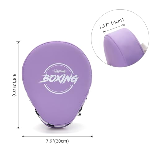 Valleycomfy Boxing Curved Focus Punching Mitts Leatherette Training Pads D262
