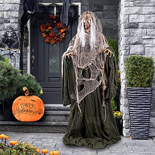 JOYIN 65" Halloween Animatronics Ghost Decor with Sound for Outdoor T10357