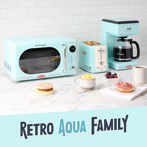 Nostalgia Retro 12-Cup Programmable Coffee Maker with LED Display, Aqua S6557