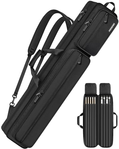 Pool Cue Case 4x5 with Pockets, Soft Padded Billiard Cue Bag A2212