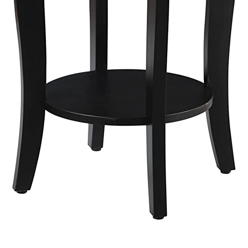 American Heritage Round End Table, Black U219