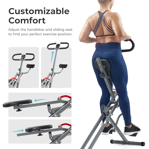 Sunny Health & Fitness Row-N-Ride PRO Full Body Squat Machine G774529