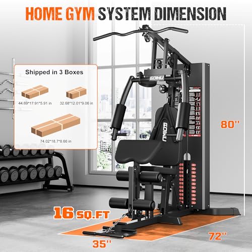 M1 Workout Station with 140LBS Weight Stack, Home Gym Equipment Z1434