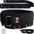 Multi-Attachment Belt for Cable Machine and Smart Home Gym Squats and Hip Thrusts, 5 Attachment Points for Optimal Weight Distribution, 2 Straps (40” & 27”) and 3 Metal Snap Hooks Included
