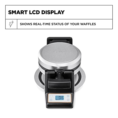 CRUX Double Rotating Belgian Waffle Maker, Nonstick Copper Plates, Stainless Steel R871