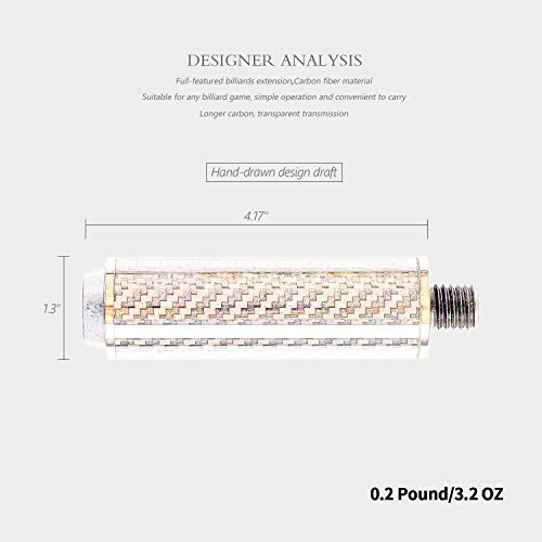 KONLLEN Carbon Fiber Pool Cue Extension D815