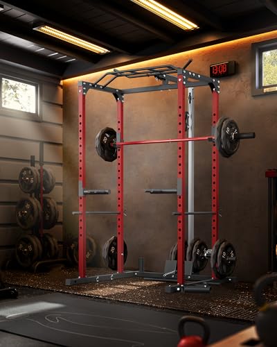 Power Cage with Cable Crossover System for Home Gym, 1600LBS Capacity J50127