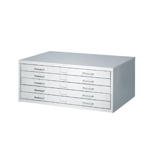 Safco Products 4969LG Steel Flat File, 5 Drawer, Light Gray W154604