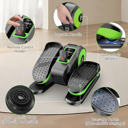 ANCHEER Under Desk Elliptical Machine, Quiet Portable Seated Pedal Exerciser F93140