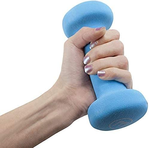 FUXION Neoprene Dumbbell Hand Weights, Set of 2, Hexagon Non-Slip E207497