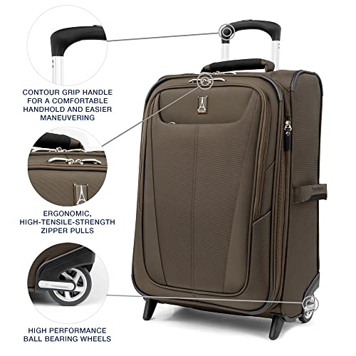 Travelpro Maxlite 5 Softside Expandable 2 Wheel Carry-On Luggage, Burgundy, 22-Inch Q6258