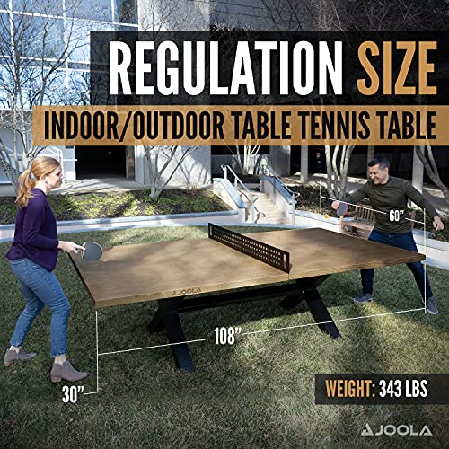 JOOLA Outdoor Table Tennis Table with Steel Net Set & Frame L349