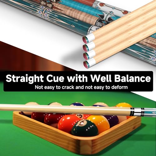 HomeSeason Pool Cue Stick 57" Low Deflection Billiard Cue Z435367